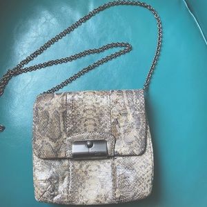 Coach Snakeskin Small Crossbody with chain strap